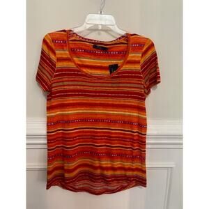 Polo Ralph Lauren Shirt Top Short Sleeve Womens Size XS Aztec Southwest NWT